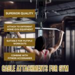 Multi-Grip LAT Pull Down Bar for Home Gym Fitness, Spreader Plate LAT Pulldown Attachments for Pulley System Cable Machine, Double to Single Cable Attachment Exercise Handle - Image 6