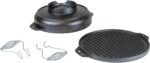 Lodge Cast Iron Cook-It-All Kit. Five-Piece Cast Iron Set includes a Reversible Grill/Griddle 14 Inch, 6.8 Quart Bottom/Wok, Two Heavy Duty Handles, and a Tips & Tricks Booklet. - Image 3