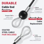LAT Pulldown Cable 41 Inch Pair, Replacement LAT Attachment Cables for Bowflex Xtreme Xceed Power Pro XTL, Coated Steel Gym Cable with Eyelets & Stopper Balls for Home Gym Strength Training - Image 4