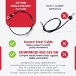 LAT Pulldown Cable 41 Inch Pair, Replacement LAT Attachment Cables for Bowflex Xtreme Xceed Power Pro XTL, Coated Steel Gym Cable with Eyelets & Stopper Balls for Home Gym Strength Training - Image 5