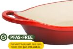 Lodge 2 Quart Enameled Cast Iron Oval Caserole – Dual Handles – Oven Safe up to 500° F or on Stovetop - Use to Marinate, Cook, Bake, Refrigerate and Serve – Red - Image 4