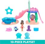 Gabby's Dollhouse, Purr-ific Pool Playset with Gabby and Mercat Figures, Color-Changing Mermaid Tails and Pool Accessories Kids Toys for Ages 3 and Up - Image 3