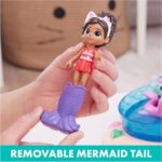 Gabby's Dollhouse, Purr-ific Pool Playset with Gabby and Mercat Figures, Color-Changing Mermaid Tails and Pool Accessories Kids Toys for Ages 3 and Up - Image 8
