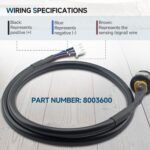8003600 Elliptical Power Cord Replacement Part, Compatible with Bowflex Max Trainer M3, M8 Fitness Connector Input Cable - Replacement Power Plug Connector Cable - Image 4