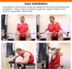 Bench Bar Attachment Straps LAT Bar Squat Bar Pulldown Functional Trainer Bar Attachments Straps for Bowflex Home Gym All Models Replacement Parts (Pair) - Image 4