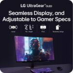 LG 27GX704A-B 27-inch Ultragear QHD (2650x1440) OLED Gaming Monitor 240Hz, 0.03ms, NVIDIA G-Sync Compatible, AMD FreeSync Premium Pro, VESA Display HDR TrueBlack400, HDMI 2.1, DisplayPort, Black - Image 5