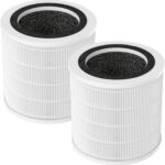 2 Pack H7126 Replacement Filter for GoveeLife H7126 Mini Air Purifier, 3-in-1 Air Filter for H7126 Air Purifier Filter for Dust, Pollen, Replace Part #H7126-RF