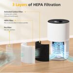 2 Pack H7126 Replacement Filter for GoveeLife H7126 Mini Air Purifier, 3-in-1 Air Filter for H7126 Air Purifier Filter for Dust, Pollen, Replace Part #H7126-RF - Image 2