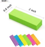 30 Pads 0.6x2 Inch Sticky Notes Flags Tabs Page Markers 6 Bright Color Sticky Index Tabs Page Flags 80 Sheet/Pad - Image 2