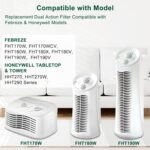 4 Pack Febreze Filter Replacement for FRF102B - Compatible with Honeywell U Filter HRF201B - Fits Honeywell Tabletop & Tower HHT270, HHT290 Series - Image 2