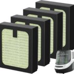 4 Pack HEPA Filter Replacement for Baby Brezza Baby Bottle Washer Pro, High Performance Filtration for Air Cleaner Dust