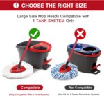 4 Pack Mop Heads Replacements for O-Ceda Easy Wrin Spin System, Microfiber Refills, Easy Cleaning Mop Repalce Head - Image 2