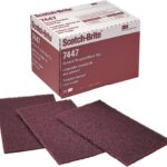 6" x 9" 3M 07447 Scotch-Brite Maroon General Purpose Hand Pads (1-Pack of 20 Pads)