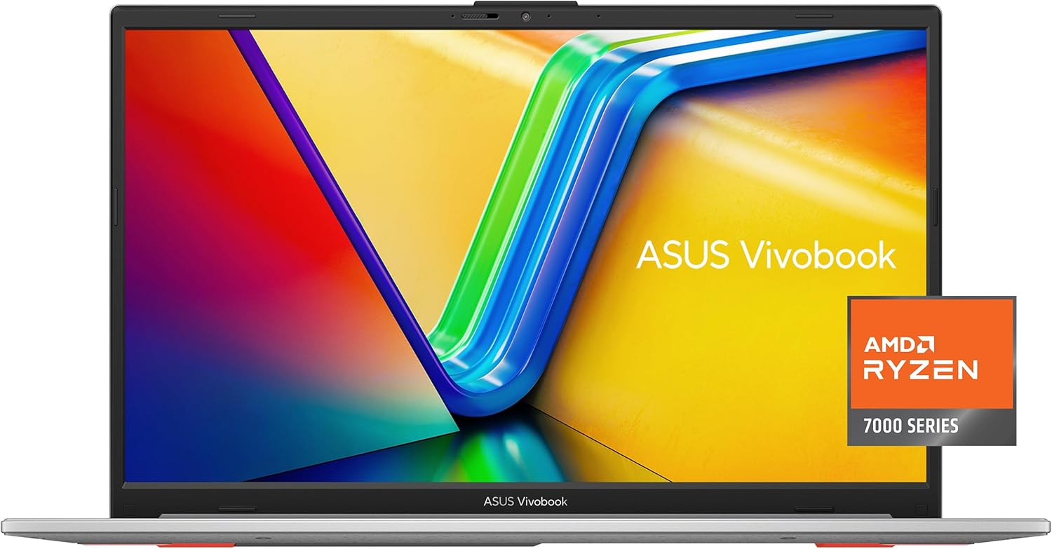 ASUS-Vivobook-Go-156-Slim-Laptop-AMD-Ryzen-5-7520U.jpg ASUS Vivobook Go 15.6” Slim Laptop, AMD Ryzen 5 7520U, 8GB, 512GB, Windows 11 Home, Cool Silver, Military Grade Durability, Fast Charging, Webcam Shield, E1504FA-AS54 - Image 1