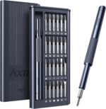 AXTH 25-in-1 Small Precision Screwdriver Set, Professional Magnetic Mini Repair Tool Kit for Phone, Computer, Watch, Laptop, Macbook, Ring Doorbell, Eyeglass, Electronic, [Bearing Steel] Screw Driver