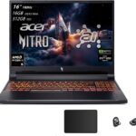 Acer Nitro V 16 AI Gaming Laptop, 16" WUXGA IPS 180Hz Display, AMD Ryzen AI 5 240, NVIDIA GeForce RTX 5050 8GB GDDR7 VRAM(Up to 440 AI Tops), 16GB RAM, 512GB, Backlit KB, Win11H, TWE Accessories