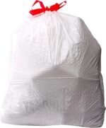 Amazon Basics 13 Gallon Tall Kitchen Drawstring Trash Bags, Flextra Strength, Clean Fresh Scent, Tear Resistant, 0.9 mil Thickness, 10% Post Consumer Recycled, 120 Count - Image 2