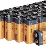 Amazon Basics 192-Count 9V Long-Lasting All-Purpose Alkaline Batteries for Smoke Detector, 5-Year Shelf Life (8 Packs of 24)