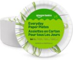 Amazon Basics Everyday Paper Plates, 10 Inch, Disposable, 150 Count, Packaging May Vary