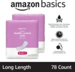 Amazon Basics Incontinence Pads for Women, Postpartum, Long, Maximum Absorbency, Bladder Control, Unscented, 78 Count (2 Packs of 39) - Image 2
