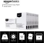 Amazon Basics Multipurpose Copy Printer Paper, 20 lb, 8.5 x 11 Inches, 8 Reams (4,000 Sheets), 92 Bright White, Great for Crisp Ink Printing - Image 2