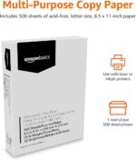 Amazon Basics Multipurpose Copy Printer Paper, 8.5 x 11 Inches, 20 lb, 92 Bright, White, 1 Ream (500 Sheets), Jam-Free - Image 2