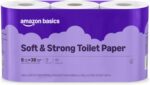 Amazon Basics Soft and Strong 2-Ply Toilet Paper, 6 Ultra Rolls = 24 Regular Rolls, Unscented, 340 Sheet (1 Pack of 6), Packaging May Vary