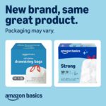 Amazon Basics Trash Bags, Tall Kitchen Drawstring, Unscented, 13 Gallon, 120 Count, Pack of 1, Packaging May Vary - Image 2