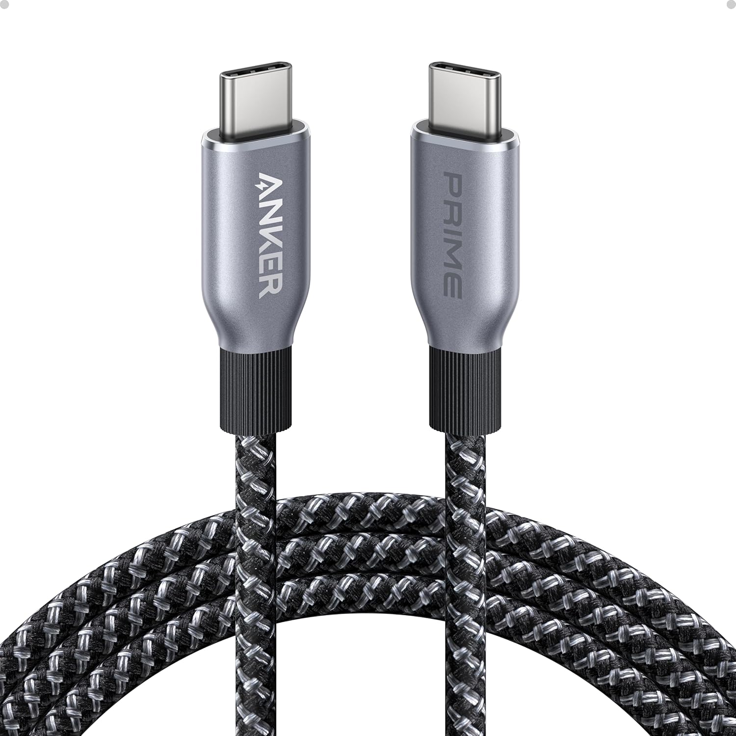 Anker-Prime-USB-C-to-USB-C-Cable-240W-Fast.jpg Anker Prime USB C to USB C Cable, 240W Fast Charging Cable (6 FT) | Upcycled braided nylon USB 2.0 cable with 100-year bend durability for iPhone 17/17 Pro/17 Pro Max, MacBook, Galaxy S24 - Image 1