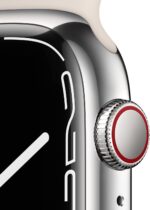 Apple Watch Series 7 (GPS + Cellular, 41mm) Starlight Aluminum Case with Starlight Sport Band, Regular (Renewed) - Image 2