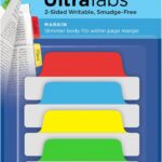 Avery Margin Ultra Tabs, 2.5" x 1", 2-Side Writable, Assorted Colors, 24 Repositionable Page Tabs (74768)