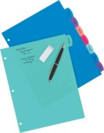Avery Write & Erase Dividers for 3 Ring Binders, 8 Tabs per Set, Multicolor Big Tabs, Pastels, Binder Dividers Great for Organizing Reports, Projects, and More (16271) - Image 2