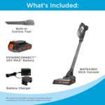 BLACK+DECKER POWERSERIES 20V MAX Cordless Stick Vacuum Cleaner, Household Vacuum Cleaners for Hardwood Floors and Carpet, LED Lights, Detachable, Anti-Tangle, Lightweight, Bagless (BHFEA18D1) - Image 2