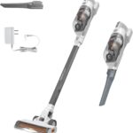 BLACK+DECKER POWERSERIES+ 20V MAX Cordless Stick Vacuum Cleaner with LED Floor Lights, Bagless, Lightweight, Cordless Vacuum Cleaners for Home, Up to 44 Minutes, Powerful Suction, Gray (BHFEA520J)