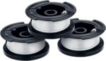 BLACK+DECKER Weed Eater String, Genuine OEM Authentic Trimmer Line, 3-Pack, 30-Feet of Replacement Spool, 0.065-Inch Diameter (AF1003ZP)