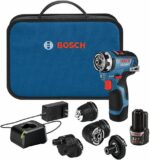 BOSCH GSR12V-300FCB22 12V Max Drill/Driver with 5-In-1 FlexiClick System with (2) 2.0 Ah Batteries