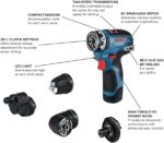 BOSCH GSR12V-300FCB22 12V Max Drill/Driver with 5-In-1 FlexiClick System with (2) 2.0 Ah Batteries - Image 2