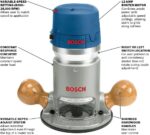 BOSCH Router 1617EVS 2.25 HP Electronic Fixed-Base Woodworking Router - Image 2