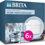 BRITA MAXTRA PRO Pure Performance Water Filter Cartridge - 6 Pack - Original BRITA Refill reducing impurities, Chlorine, PFAS, pesticides and limescale for tap Water with Better Taste