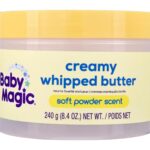 Baby Magic Creamy Whipped Butter, Soft Powder Scent, Helps Keep Skin Feeling Healthy and Baby Soft, Hypoallergenic, 8.4 fl oz.