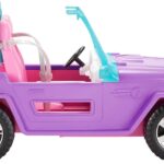 Barbie Off-Road Vehicle, Purple with Pink Seats and Rolling Wheels, 2 Seats, Gift for 3 to 7 Year Olds