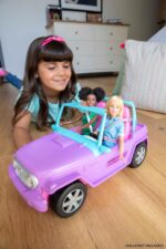 Barbie Off-Road Vehicle, Purple with Pink Seats and Rolling Wheels, 2 Seats, Gift for 3 to 7 Year Olds - Image 2