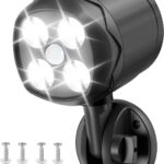 Battery Operated Motion Outdoor Waterproof Lights, 800 Lumen Ultra Bright Battery Powered Night Activation Security Spotlight for Porch, Trash Can, Stairs, Garage (1 Pack)