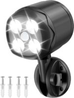Battery Operated Motion Outdoor Waterproof Lights, 800 Lumen Ultra Bright Battery Powered Night Activation Security Spotlight for Porch, Trash Can, Stairs, Garage (1 Pack)