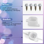 Beeveer 70 Set Light Clips Compatible with Govee Pro H706 H806 Mounting Clips with 140 Screws Compatible with Govee H706 H806 Pro Permanent Outdoor Lights Extension, Install Firmly (White) - Image 2