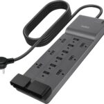 Belkin 12-Outlet Surge Protector Power Strip w/ 12 AC Outlets & 8ft Flat Plug, UL-Listed Heavy-Duty Extension Cord for Home, Office, Travel, Computer, Laptop, Charger - 3,780 Joules of Protection