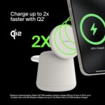 Belkin 2-in-1 Qi2 Wireless Charging Dock 15W Fast Charge iPhone Charger Compatible with iPhone 17, 16, 15, 14, and 13 Series, AirPods, and Other Qi2 Enabled Devices, Includes Power Supply - Sand - Image 2