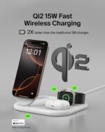 Belkin 3-in-1 MagSafe-Compatible iPhone Charger - Foldable Magnetic Qi2 Certified, MagSafe Charging Station for Phone, Apple Watch, AirPods - Wireless for Multiple Devices - Image 2
