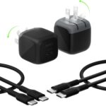 Belkin 45 Watt USB C Charger Block (2 Pack), USB-C Cable Included, PD3.1 PPS Fast Charging, Samsung Galaxy S26, S25, Apple iPhone 17, Air, Pro, Pro Max, Google Pixel 10, Nintendo Switch, etc - Black