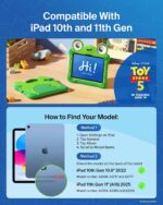 Belkin Disney Pixar Toy Story 5 Lilypad Inspired iPad A16 Case Kids (11th Generation 2025, 11" / 10th Generation 2022, 10.9") – Shockproof Protective Cover with Handle & Kickstand, Durable Non-Toxic - Image 2